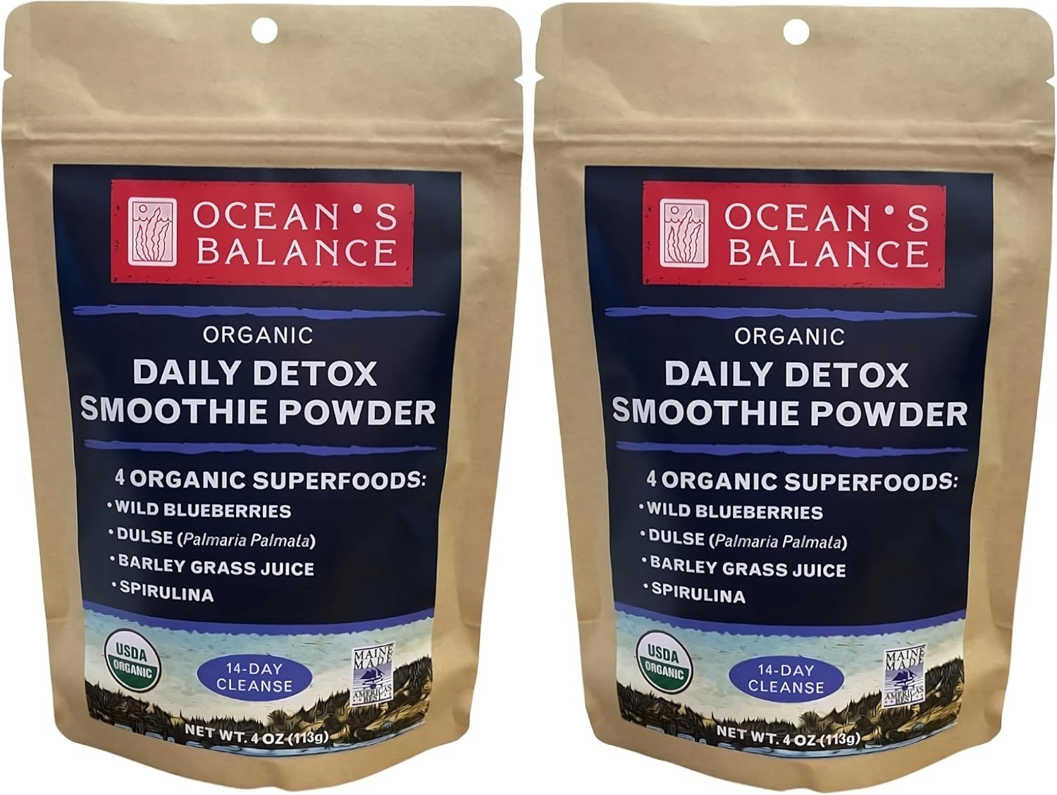 Ocean's Balance Daily Detox Smoothie Powder for Healthy Living