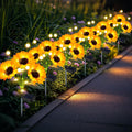 6 Pack Sunflower with Firefly Lights - Solar Garden Stakes