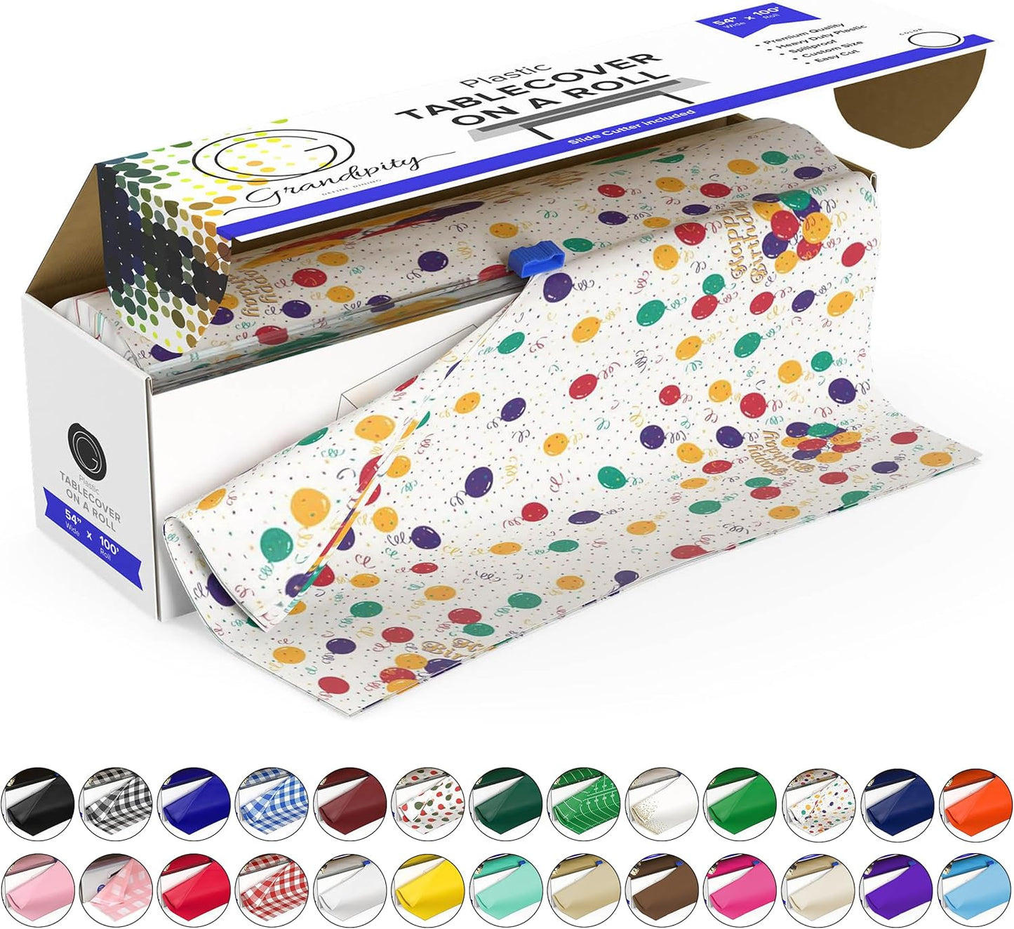 Premium Disposable Plastic Picnic Tablecloth Roll for Parties