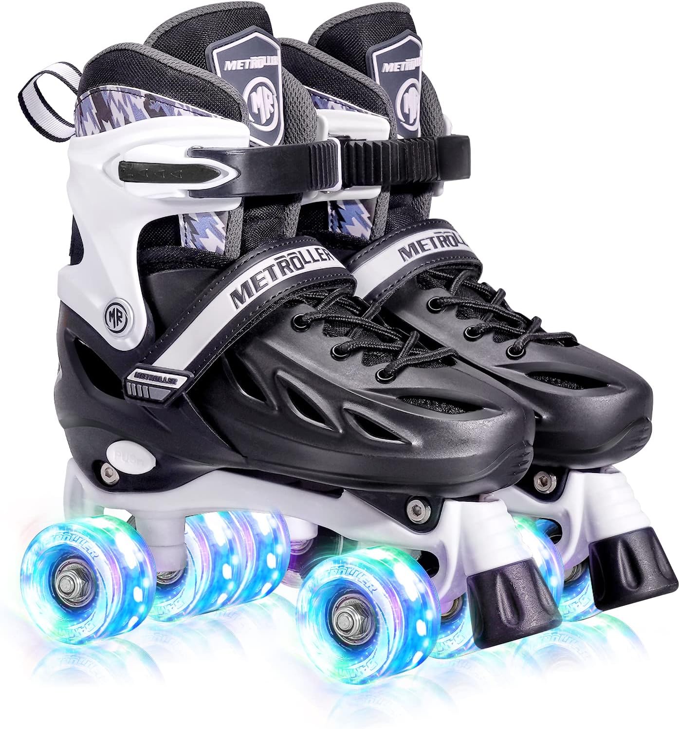 METROLLER Adjustable Roller Skates for Kids with Light Up Wheels