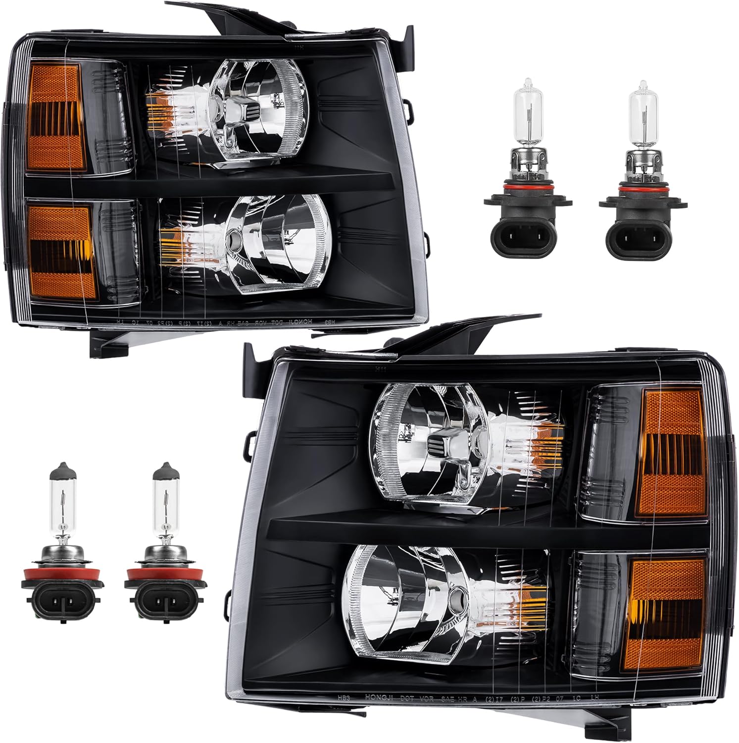 Headlight Assembly for 2007-2013 Chevy Silverado 1500 2500HD 3500HD