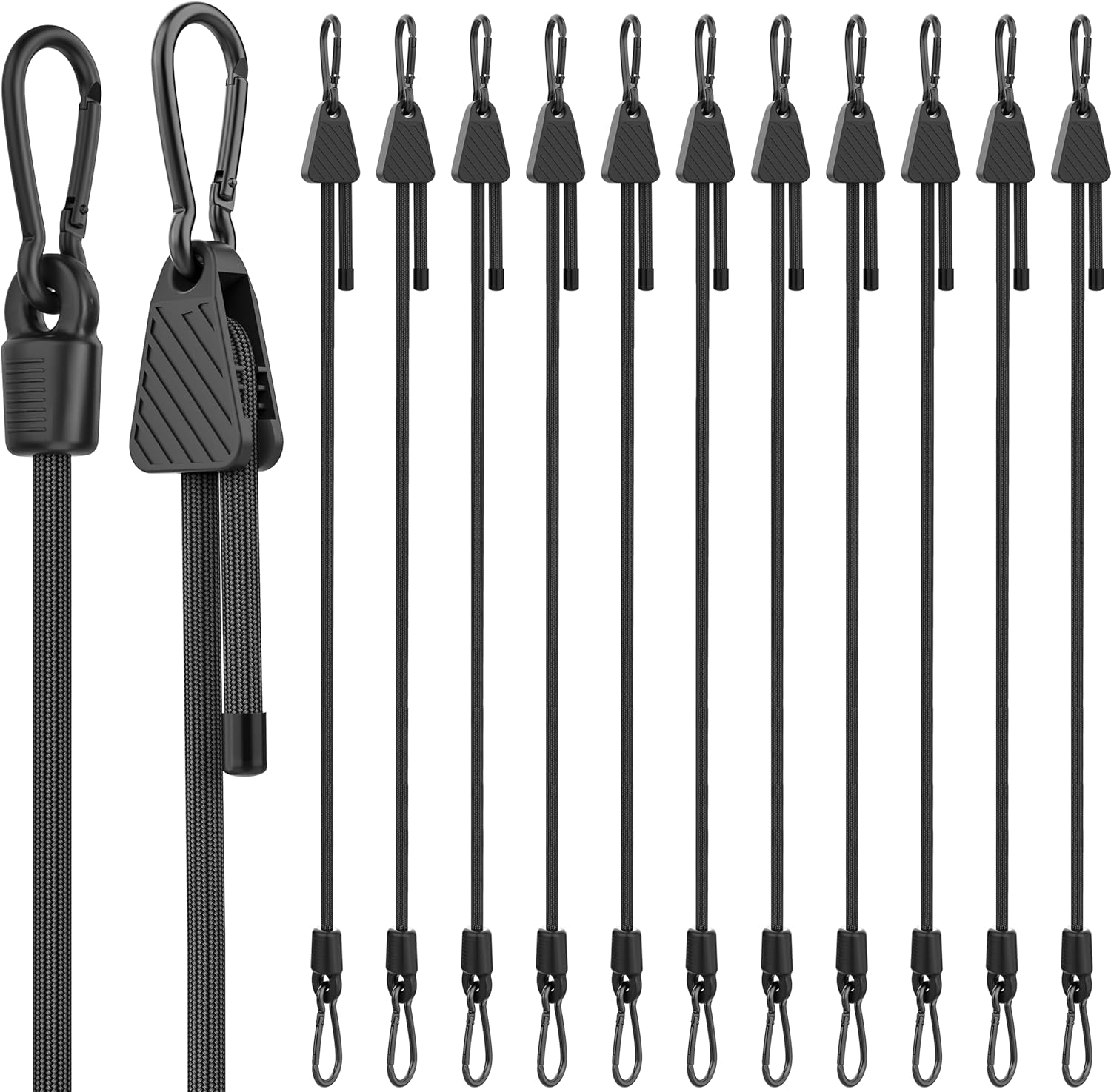 Adjustable 48 Inch Bungee Cords with Hooks for Versatile Use