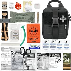 IFAK Trauma First Aid Kit for Car Home Travel Hiking Black