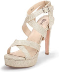 Women's Strappy Platform High Heels Sandals - Bridal & Homecoming