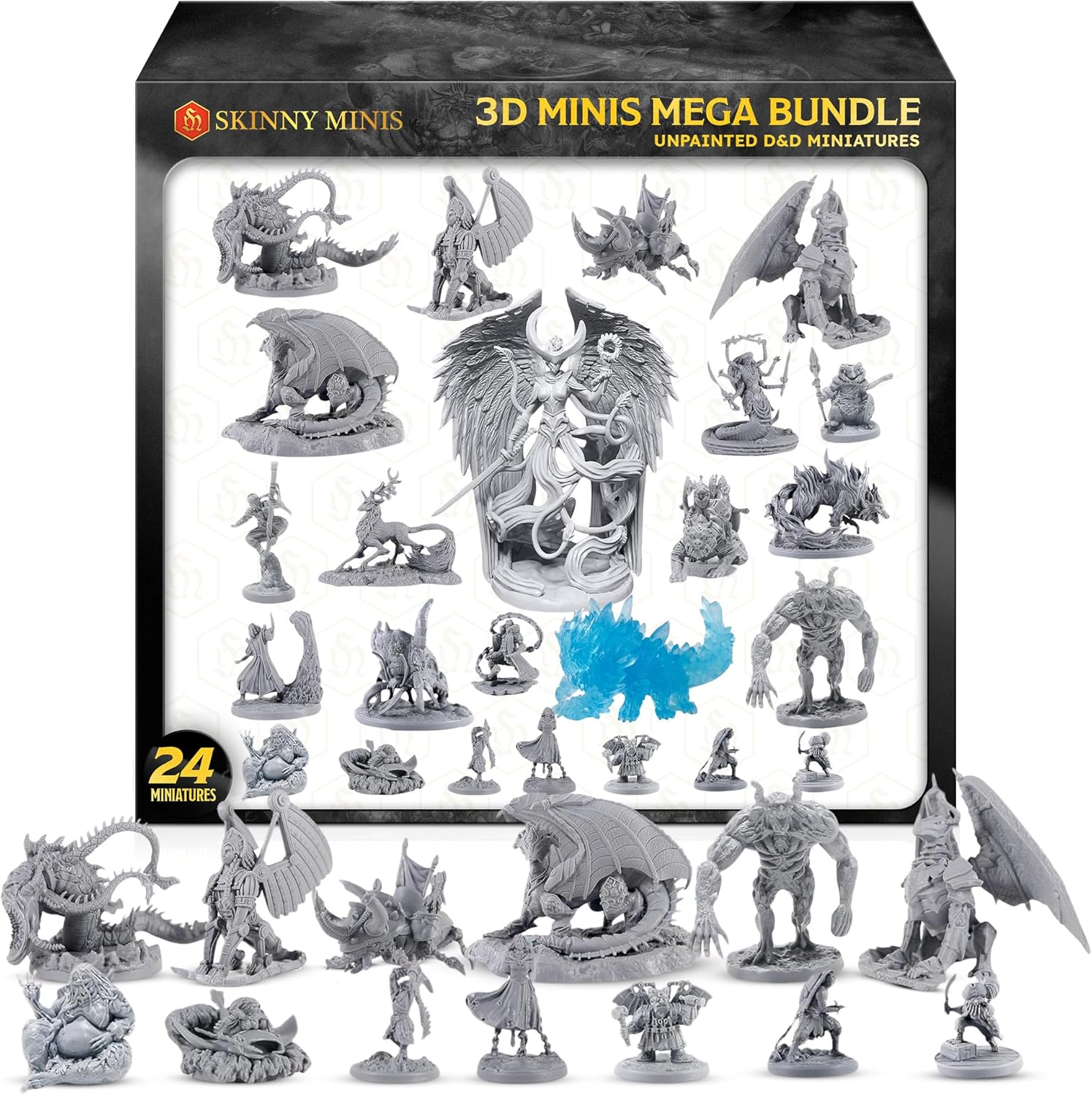 3D Minis Mega Bundle: Unpainted D&D Miniatures for Tabletop Games