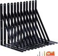 12-Pack 14 in Heavy Duty Shelf Brackets - High Capacity Support
