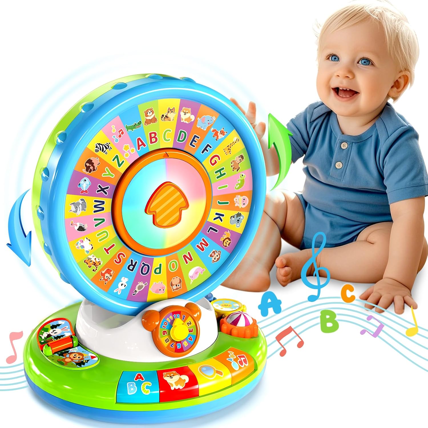 Musical Spin & Sing Alphabet Zoo for Kids 1-3 Years Old