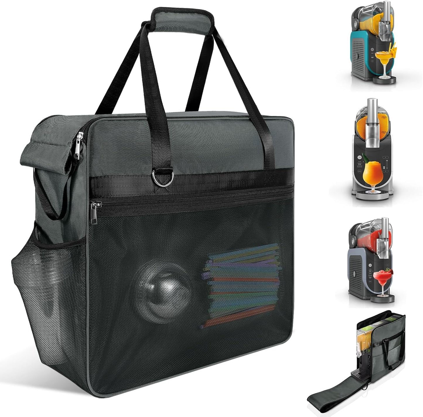 Portable Carrying Bag for Ninja Slushi Machine - Gray Case