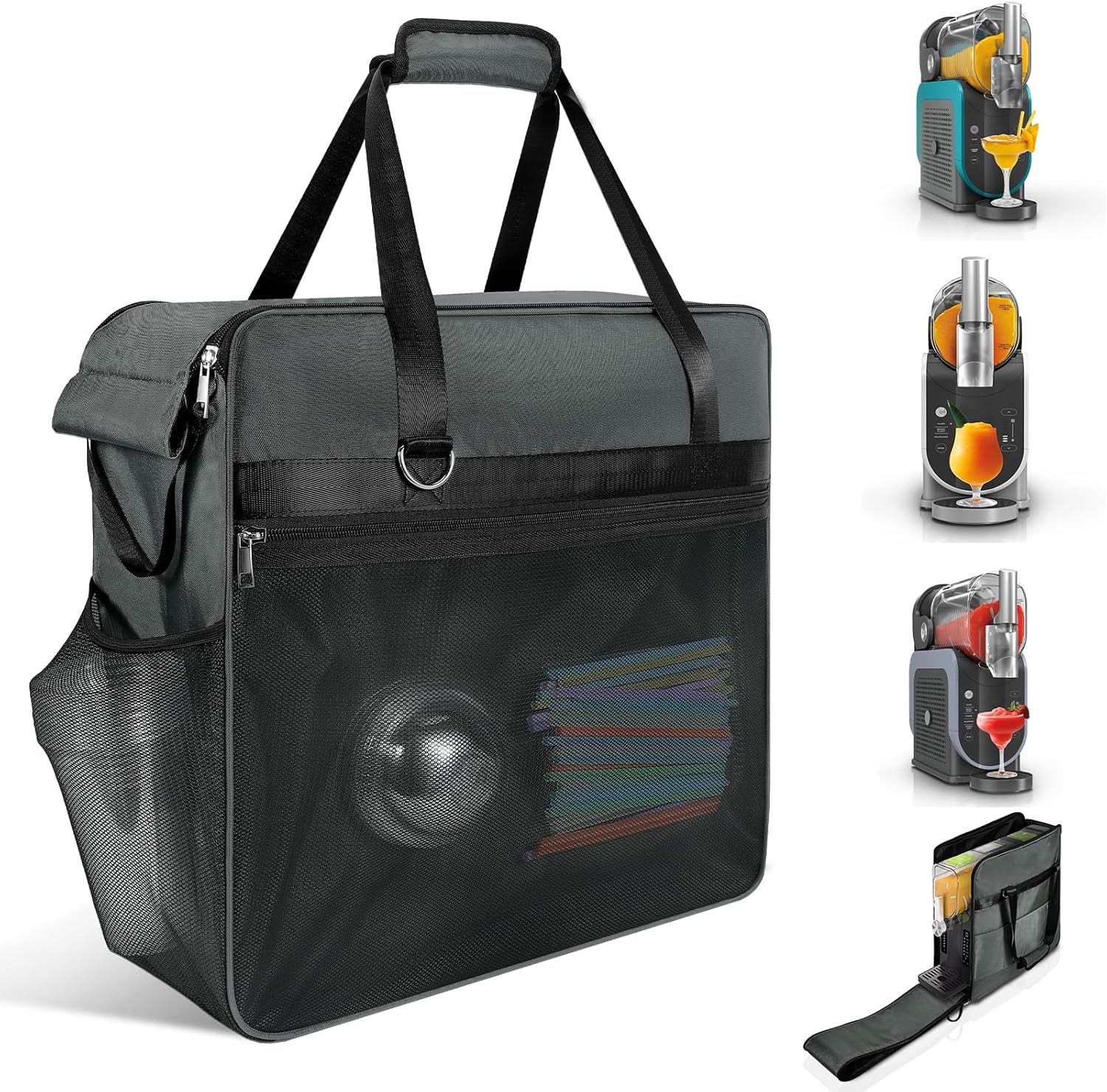 Portable Carrying Bag for Ninja Slushi Machine - Gray Case