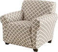 Great Bay Home Printed Twill Arm Chair Slipcover for Protection