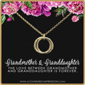 Hammered Linked Infinity Ring Necklace - Grandmother & Granddaughter