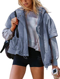 Quilted Puffer Vest Hooded Short Sleeves - Cozy Casual Layer