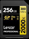 Lexar 256GB Professional 2000x SD Card - Fast UHS-II 300MB/s