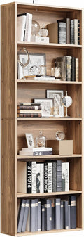 IRONCK 6 Tier Tall Bookcase for Home Office and Living Room