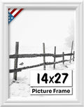 White 14x27 Picture Frame.75 in Wide - Clean White Wall Frame