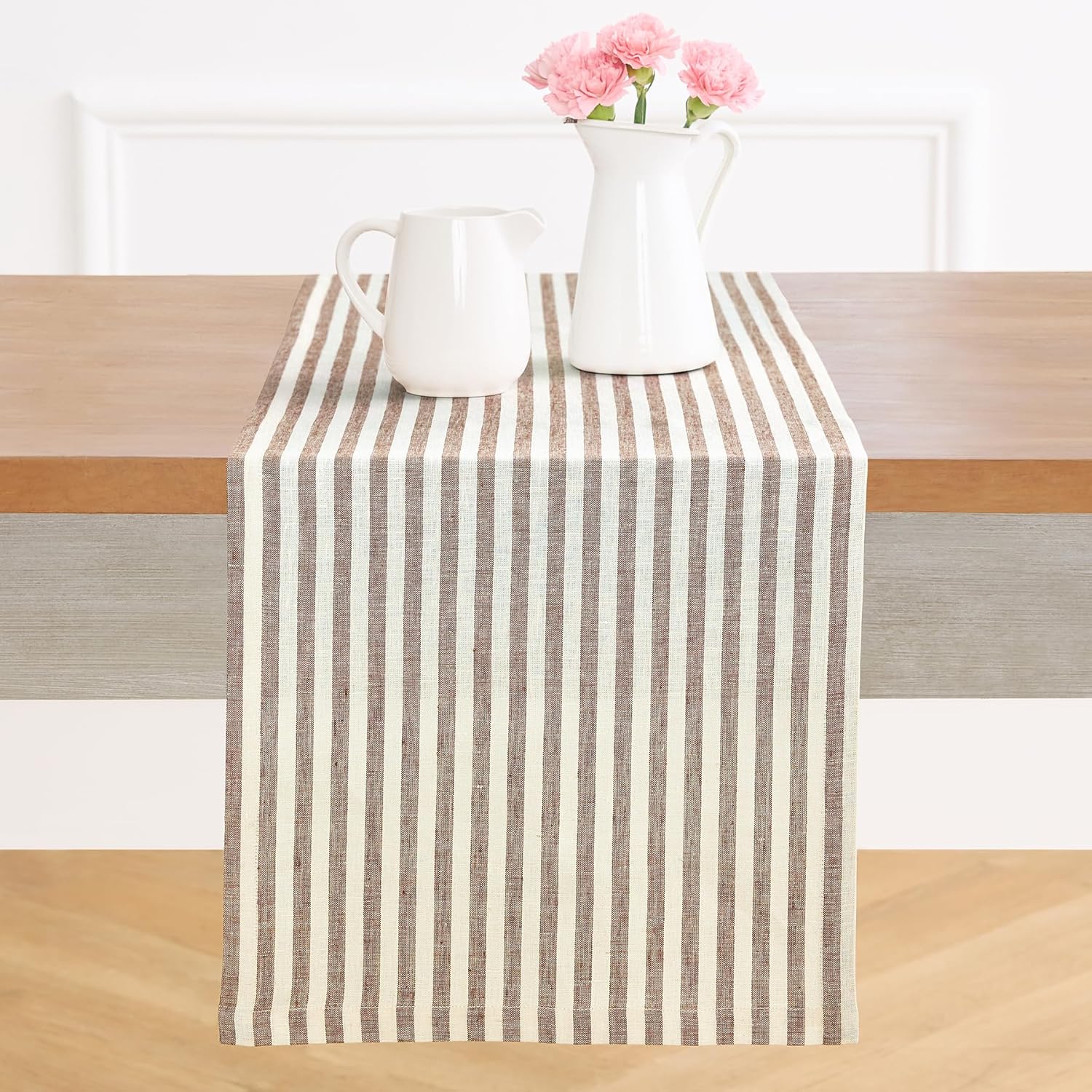 Elegant 100% Pure Linen Table Runner for Stylish Dining Decor