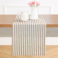 Solino Home Linen Table Runner 14 x 108 in - Amalfi Stripe Brown