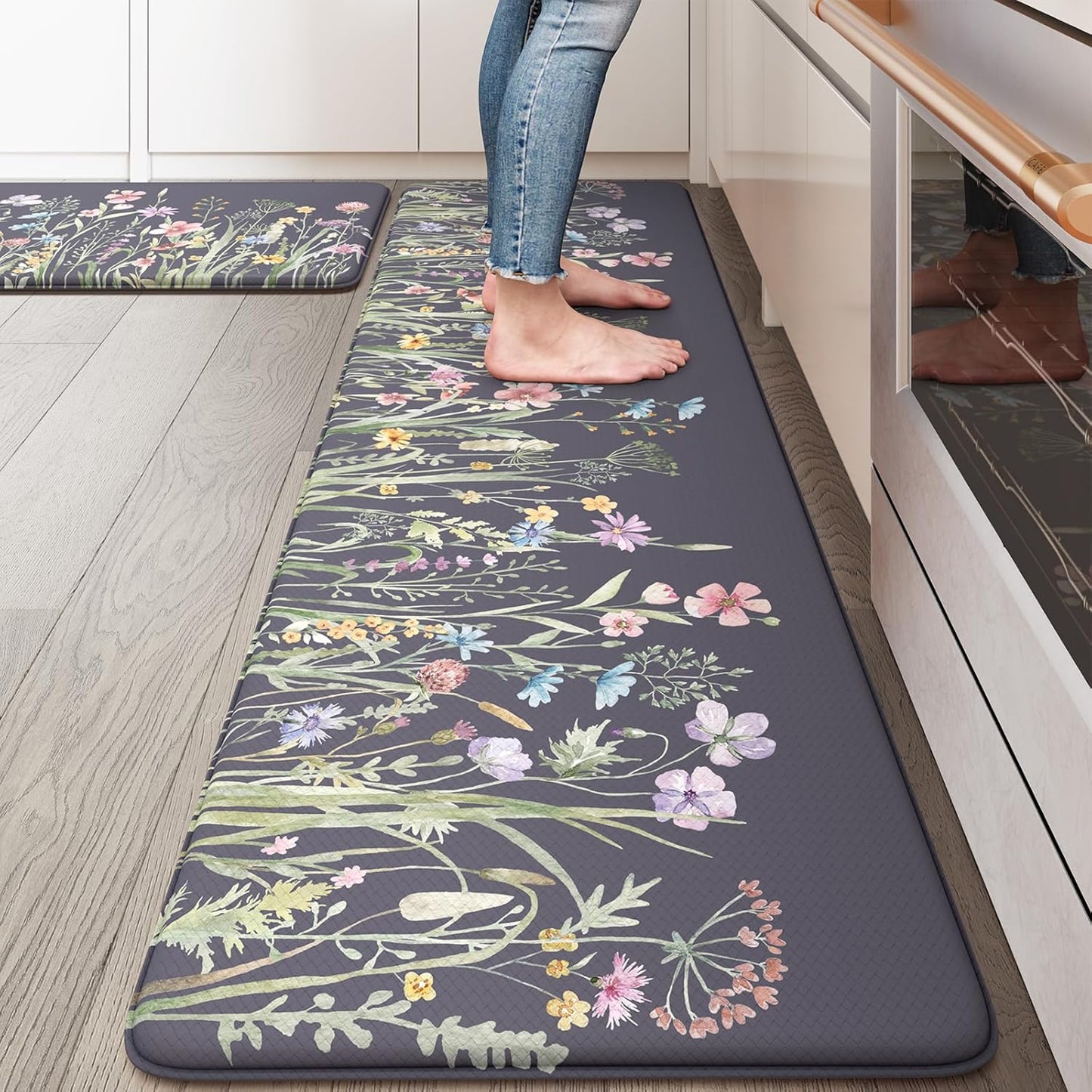 KIMODE Anti Fatigue Kitchen Mat Set for Comfort and Safety