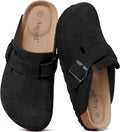 Asgard Genuine Suede Clogs for Women Men - Comfort Cork Footbed Shoes