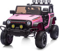 12V Kids Ride on Car Truck Light Pink - Remote Control Toddler Jeep