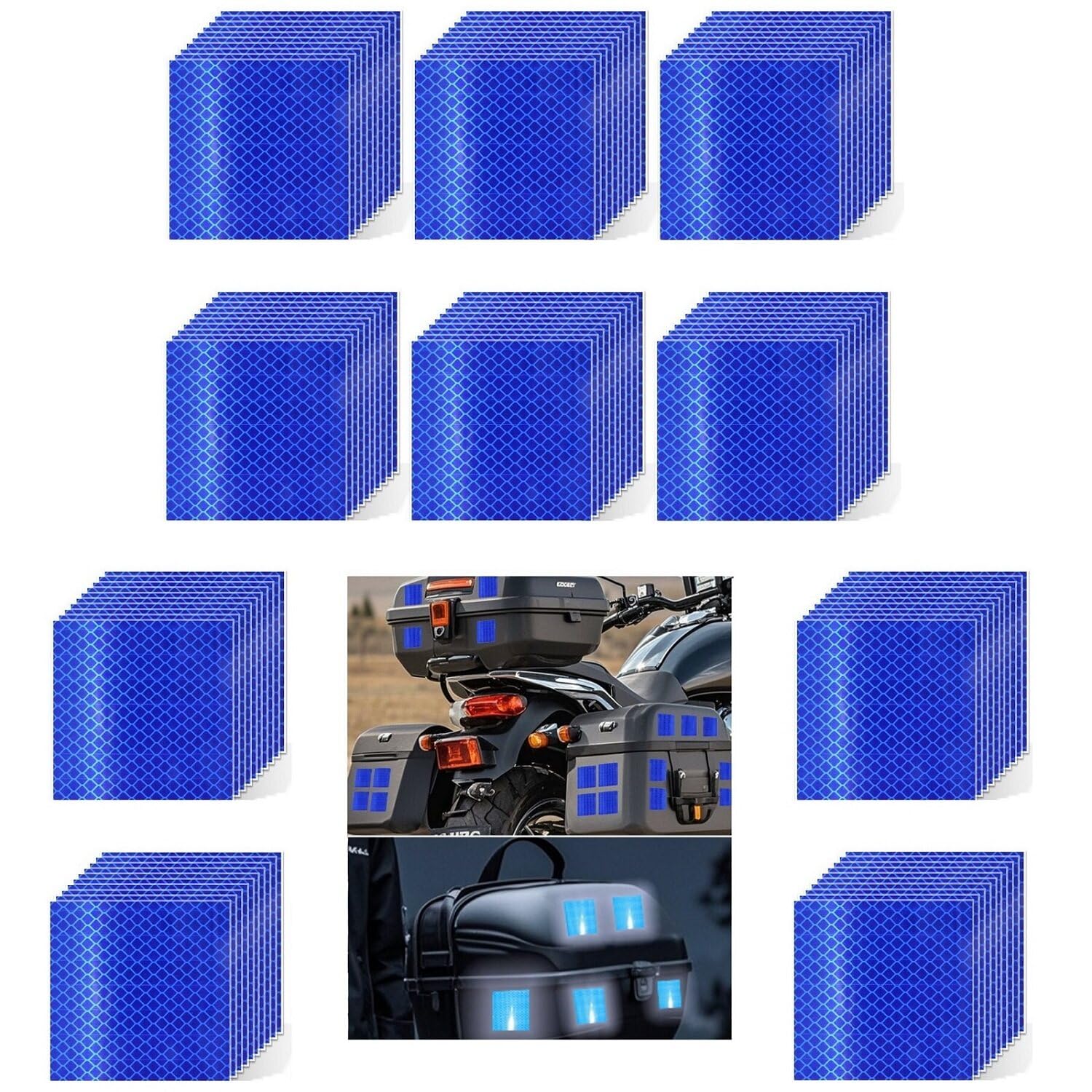 Blue Reflective Stickers for High Visibility Safety Needs