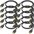 3FT HDMI Cable 10-Pack - High Speed 4K HDMI Cables (3 ft)
