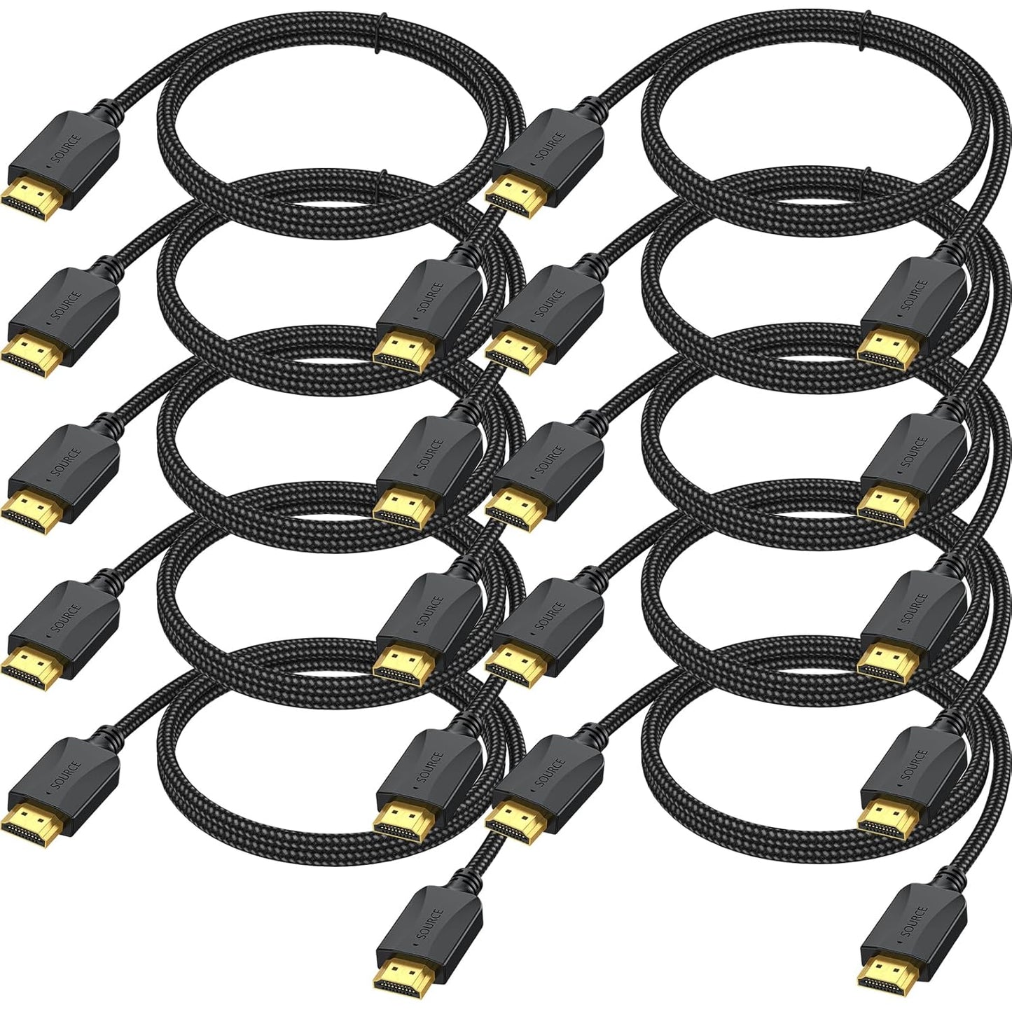 High Speed 3FT HDMI Cable 10-Pack for 4K TVs and Monitors