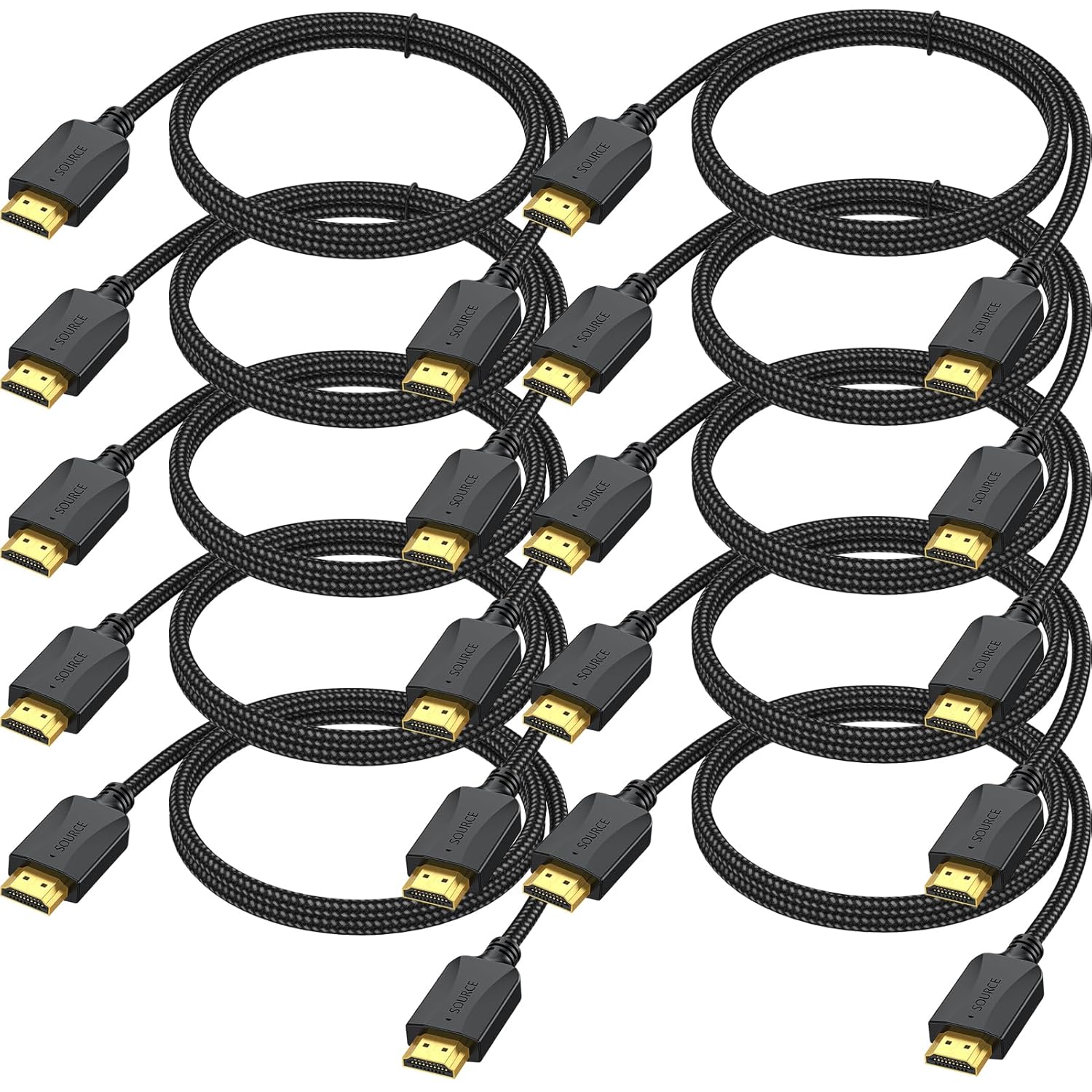 High Speed 3FT HDMI Cable 10-Pack for 4K TVs and Monitors