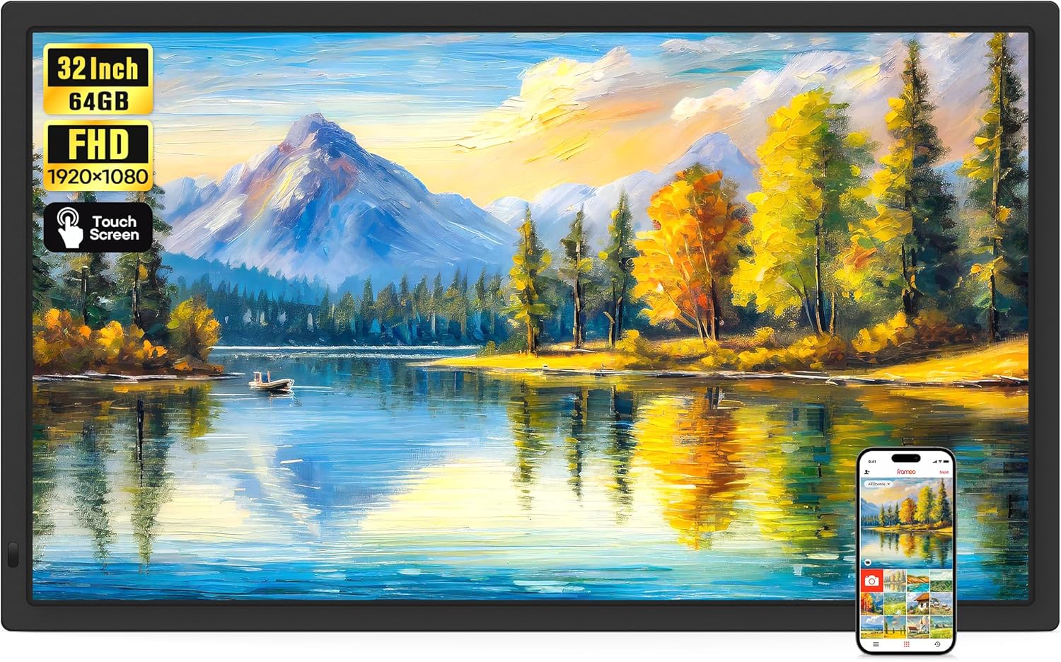 32 Inch Extra Large WiFi Digital Picture Frame with Touch Screen