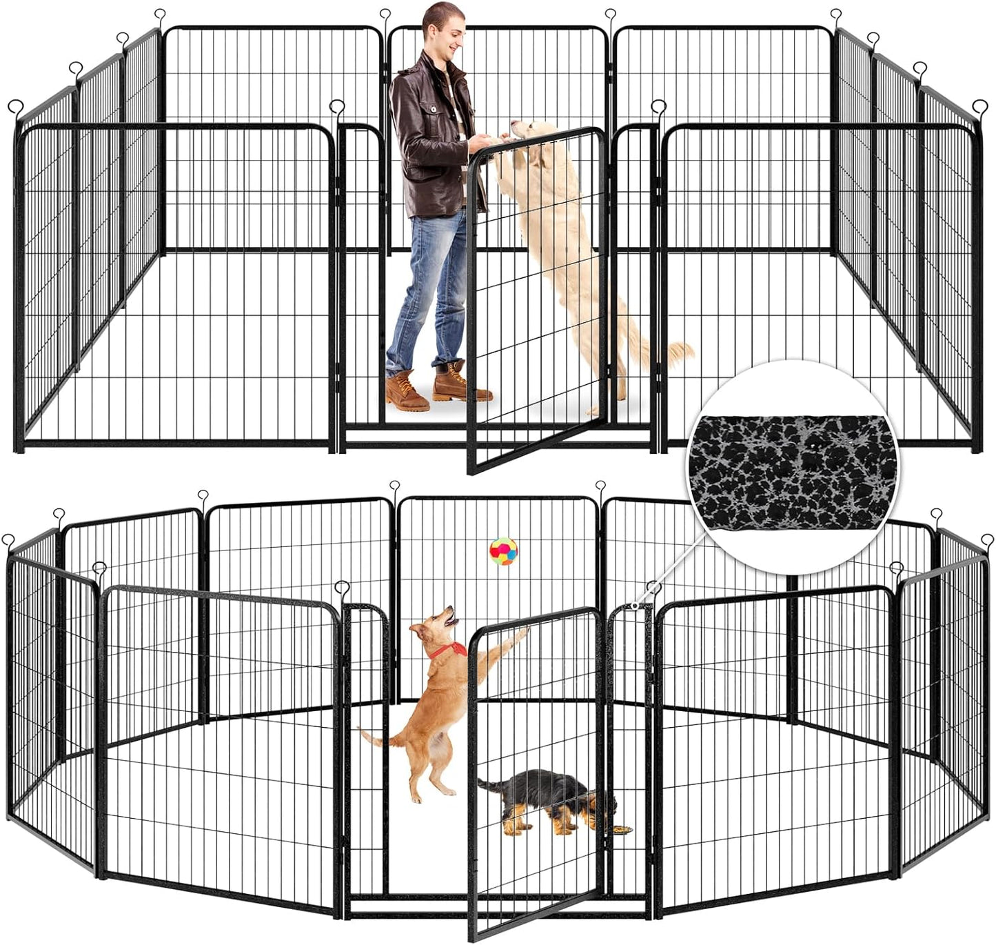 Heavy Duty Dog Playpen Outdoor Extra Wide 12 Piece Panels
