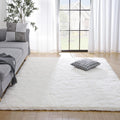 Kelarea Area Rug 5x8 Cream Shag Rug - Soft, Non-Slip Comfort