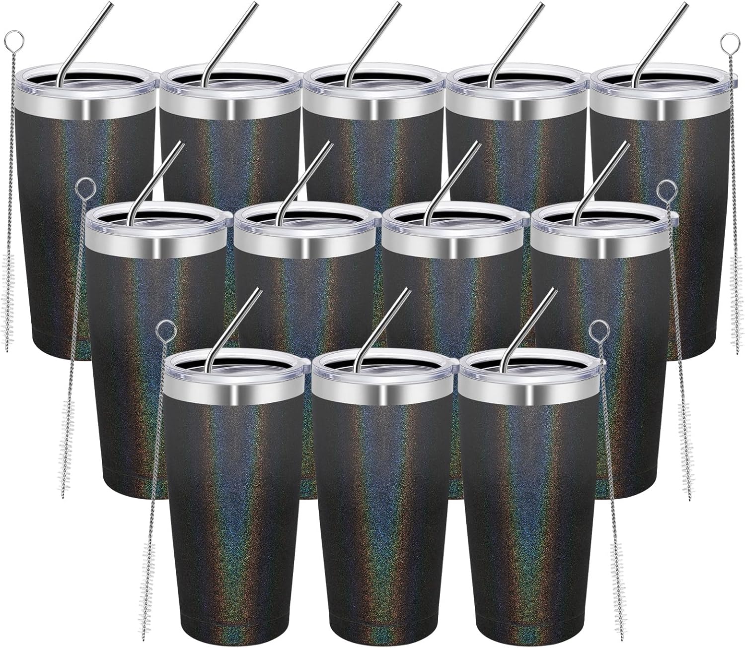 20oz Tumbler Set of 12 - Double Wall Vacuum Insulated Travel Mug
