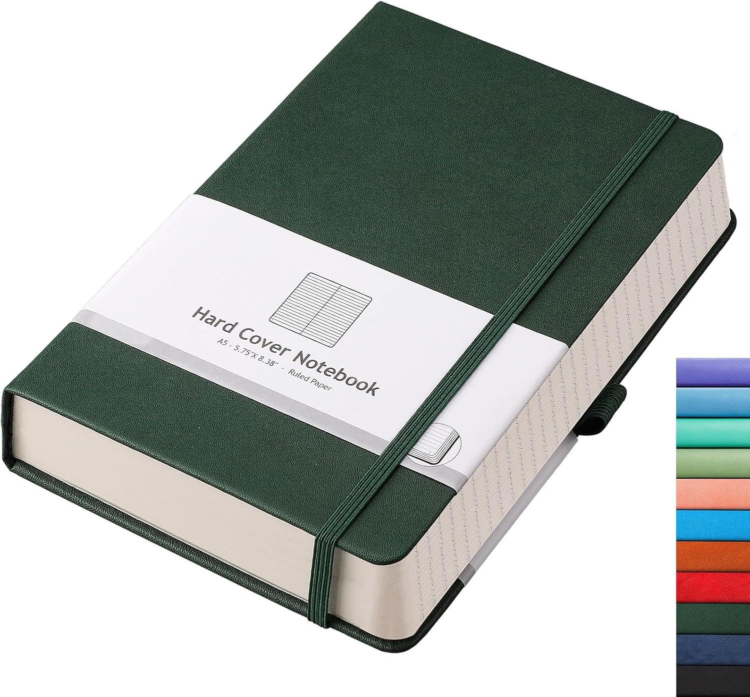 Premium AHGXG Green Journal - 320 Numbered Pages, 100gsm Paper, Leather Cover