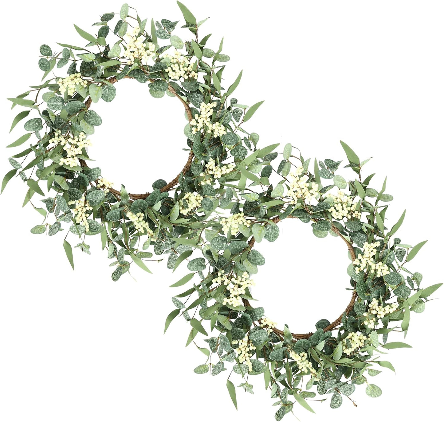 Eucalyptus Wreaths for Front Door - 20in Spring Summer Decor