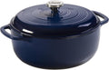 6 Quart Enameled Cast Iron Dutch Oven Indigo - Oven Safe to 500 F