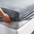 PURE ERA Jersey Knit Cotton Fitted Bottom Sheet King - Ultra Soft Deep