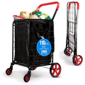 SereneLife Large Folding Utility Shopping Cart for Groceries