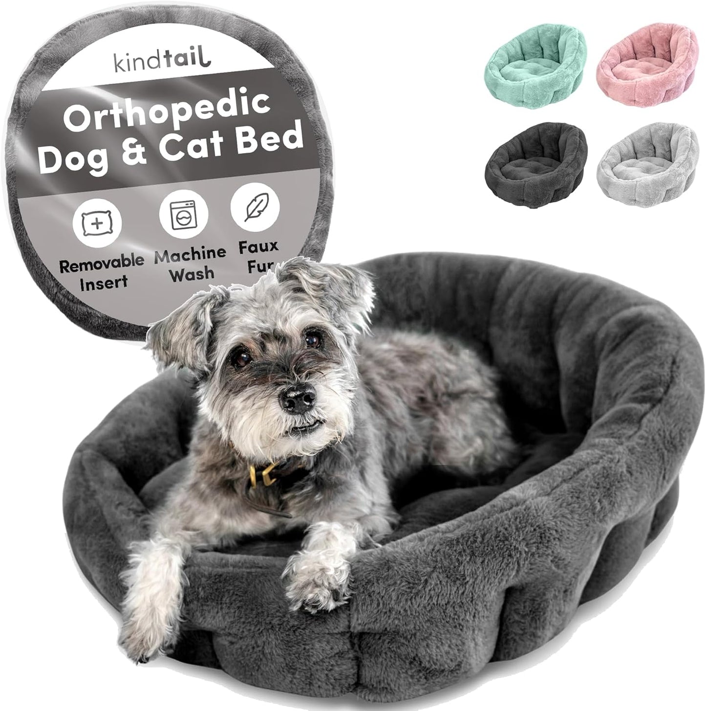 KindTail Medium Orthopedic Dog and Cat Bed for Comfort and Support