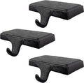Black Christmas Stocking Holders for Mantle set of 3 - Heavy Cast Iron