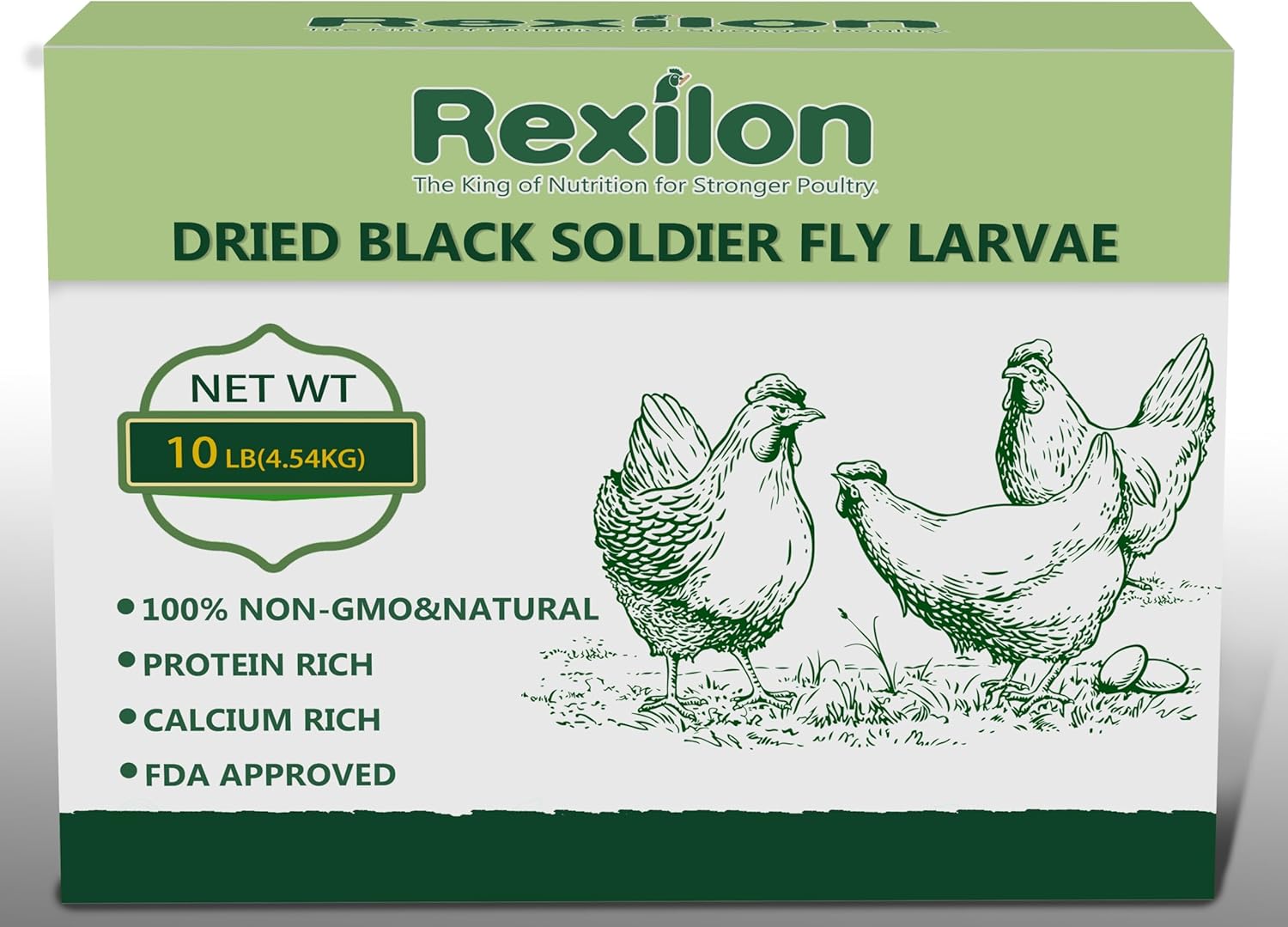 10lb Dried Black Soldier Fly Larvae for Healthy Chicken Feed
