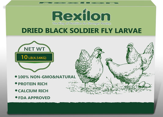10lb Dried Black Soldier Fly Larvae for Healthy Chicken Feed