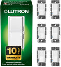 Lutron Diva LED+ Dimmer Light Switch 6-Pack - Reliable LED Dimming