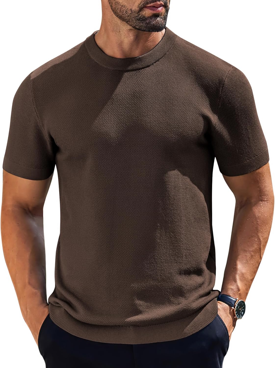 Stylish COOFANDY Men's Knit T-Shirts for Casual Everyday Wear