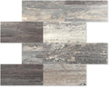10 Sheets Wood Grain PVC Subway Tiles Peel and Stick Backsplash - Heat