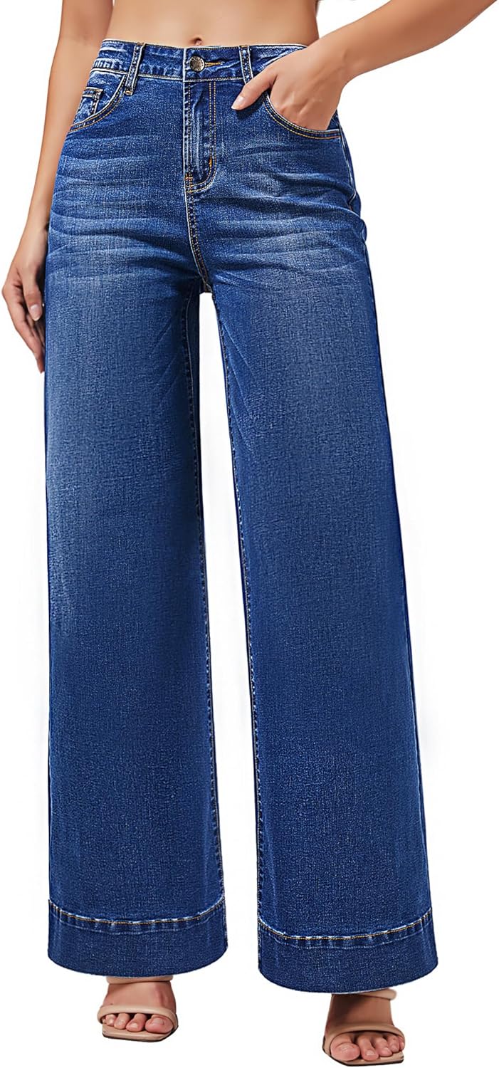 Roswear Women's Wide Leg Jeans for Comfort and Style
