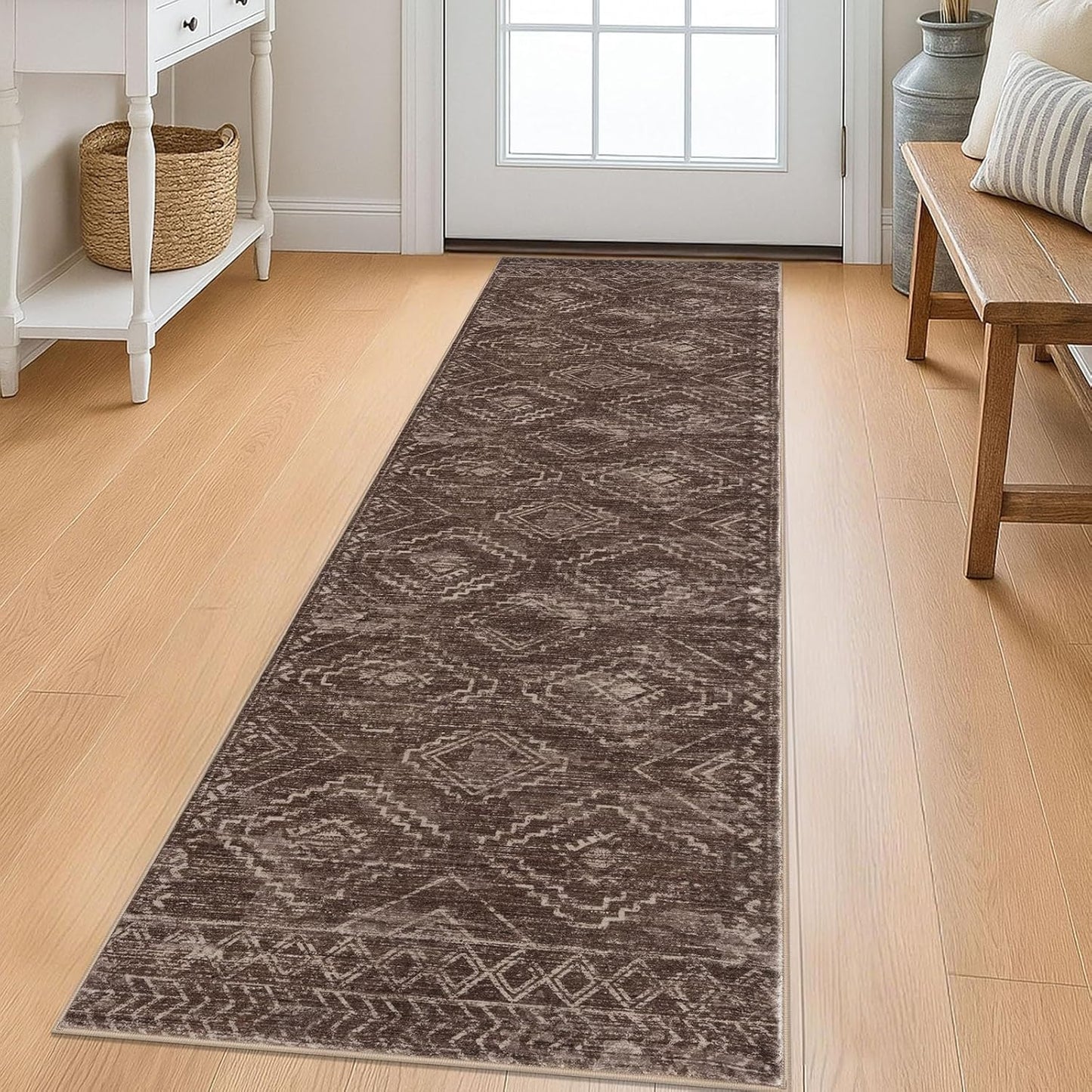 KILOCOCO Boho Kitchen Runner Rug 2x6 Soft Non Slip Design