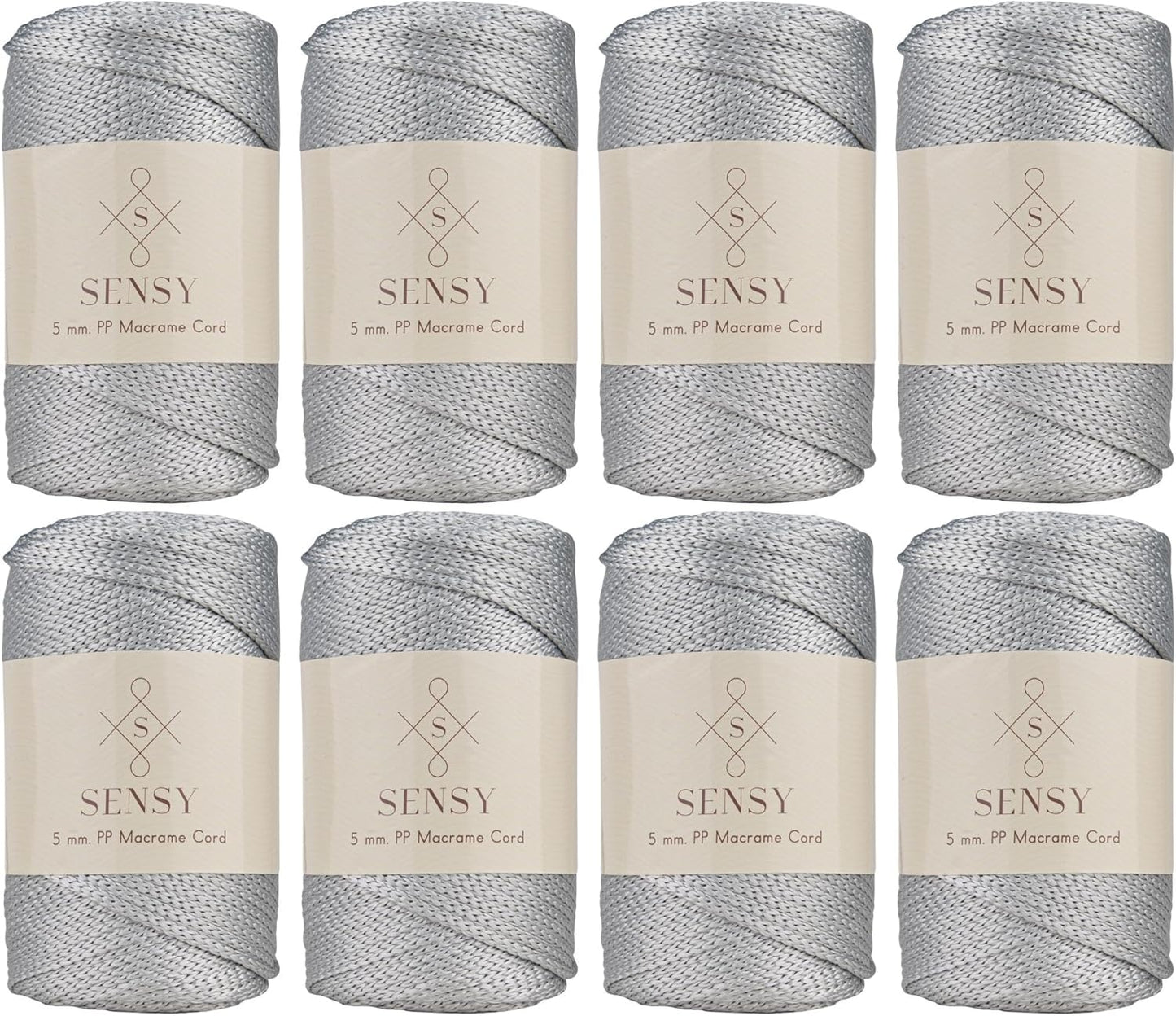 8 Skeins of Premium 5mm Polyester Rope for Crafting Projects