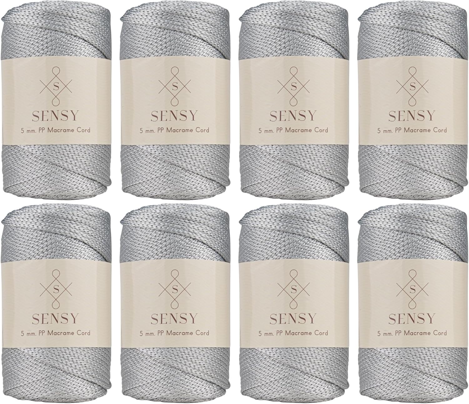 8 Skeins of Premium 5mm Polyester Rope for Crafting Projects