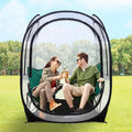 Clear Pop Up Beach Tent: Rainproof, Windproof, UPF 50+ - Lightweight & Sturdy!
