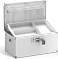 Medicine Lock Box 16 in Silver - Secure Aluminum First Aid Box